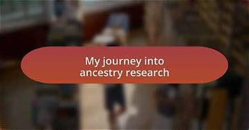 A Journey into Her Ancestry